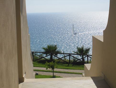 Blick von den Unterkünften Borgo le Rocce - Cala di Volpe
