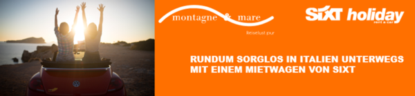 Bei montagne & mare können Sie einfach nach dem passenden Mietwagen suchen und auch gleich bequem online buchen.